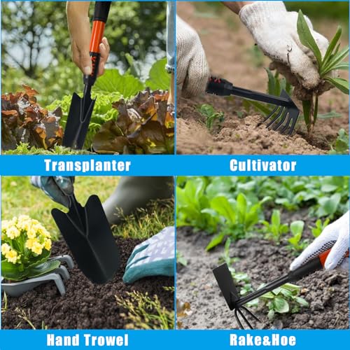 Set de 4 herramientas de jardinería Luwint con mango ergonómico miniatura 2