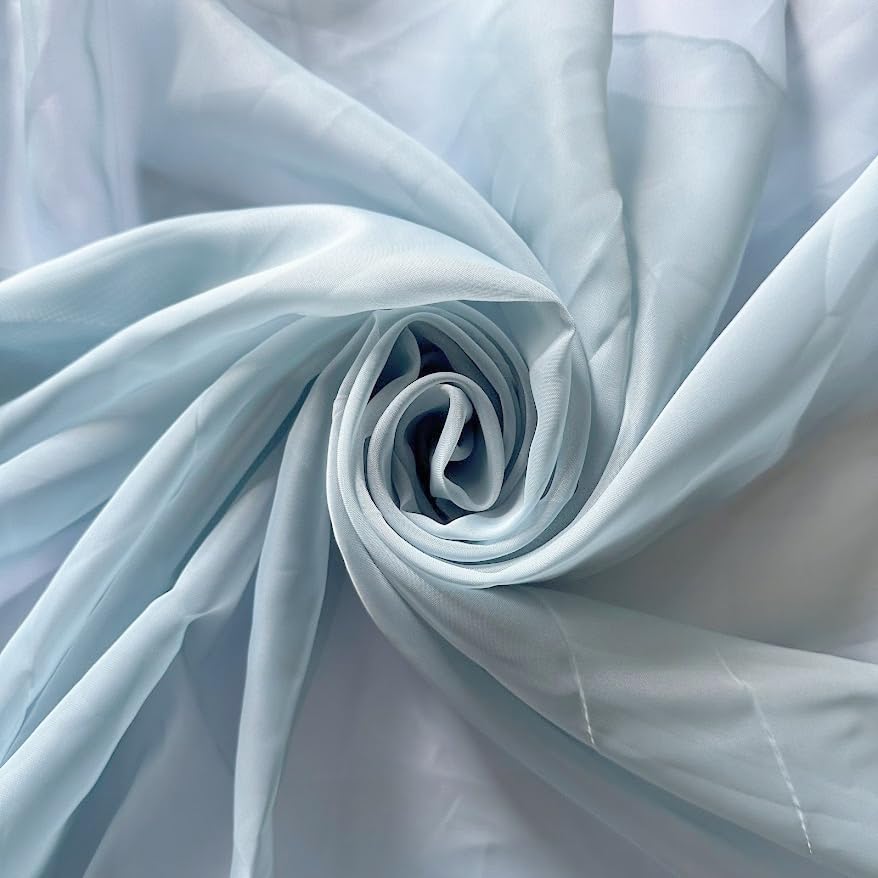 Megachest Wedding Voile Fabric 58 Inches Wide DIY Material (Delicate Blue, 10 Meters Long) โ image 1