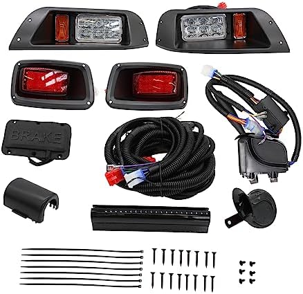 Kit de luces TXT para carrito de golf con luz de haz altobajo de circulación diurna compatible con 1995-2013 (12V-48V) TXT carrito de golf con luz