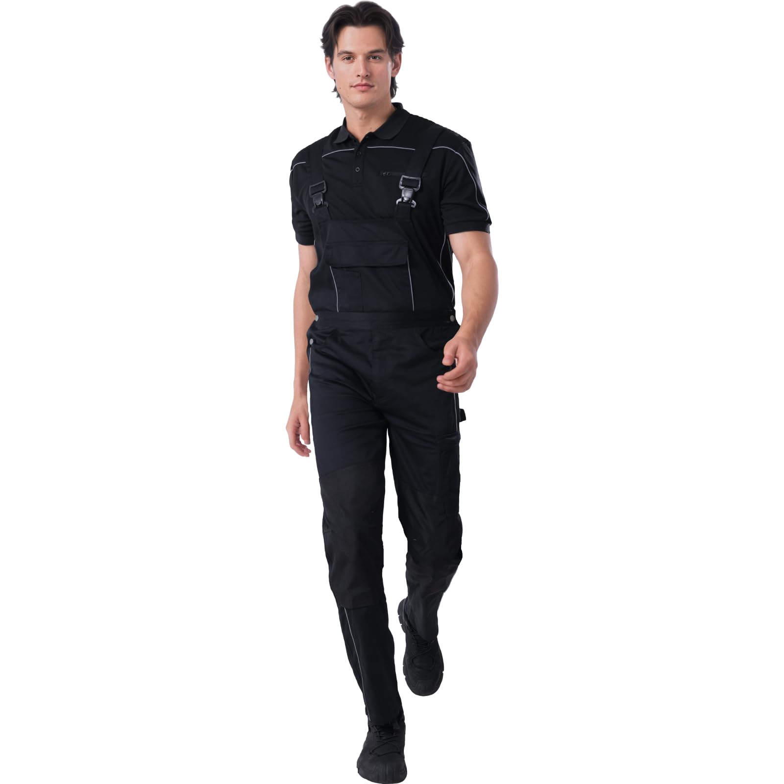 WORK IDEA Pantalón de Trabajo elástico para Hombre con múltiples Bolsillos y Bolsillos para Herramientas