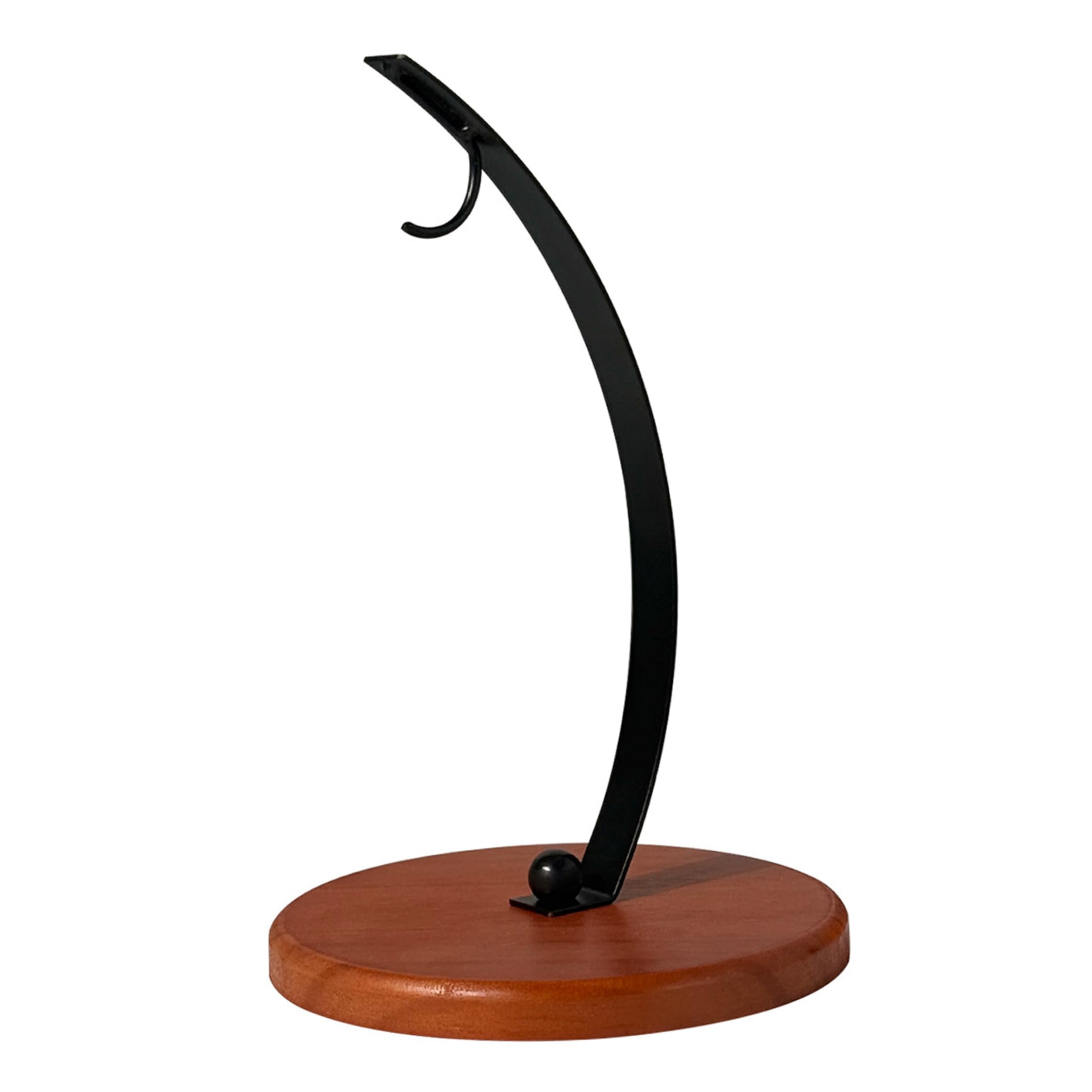 AwnsIMfreien Banana Hook, Metal Banana Hanger With Sturdy Wooden Base, Space-saving Holder For Fresh Fruit Storage, Brown, Hook
