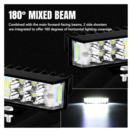 Faros de carretera moto con luz LED antiniebla blanca DRL de alta penetración 4