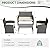 VONZOY Patio Furniture Set 4 PiecesOutdoor Furniture with Soft Cushion and GlassTable, All Weather Manual Weaving WickerRattan Patio Chairs for Garden, Terrace, Porch,Lawn (Black/Beige)
