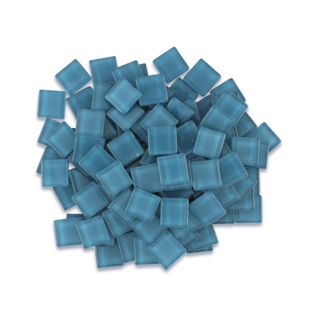 Glossy 15x15x3.5mm Crystal Glass 200 Gm Turquoise Dark AG-600-image-19