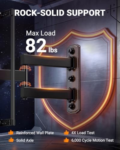 Image of Perlegear TV Wall Mount with LED Lights for 28-65 Inch TVs up to 82 lbs