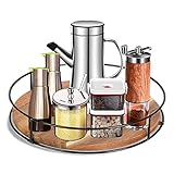 ❤️【Umweltfreundliches Massivholz】Wählen Sie natürliches, farb- und geruchloses Kiefernholz, das umweltfreundlich und langlebig ist und stärker und langlebiger als Kunststoff-Plattenspieler ist. Ganz gleich, ob Sie ihn für Küchengewürze, Badezimmershampoo oder Kaffee verwenden, der Kühlschrank Organizer Drehteller sorgt für alles, was Sie brauchen.