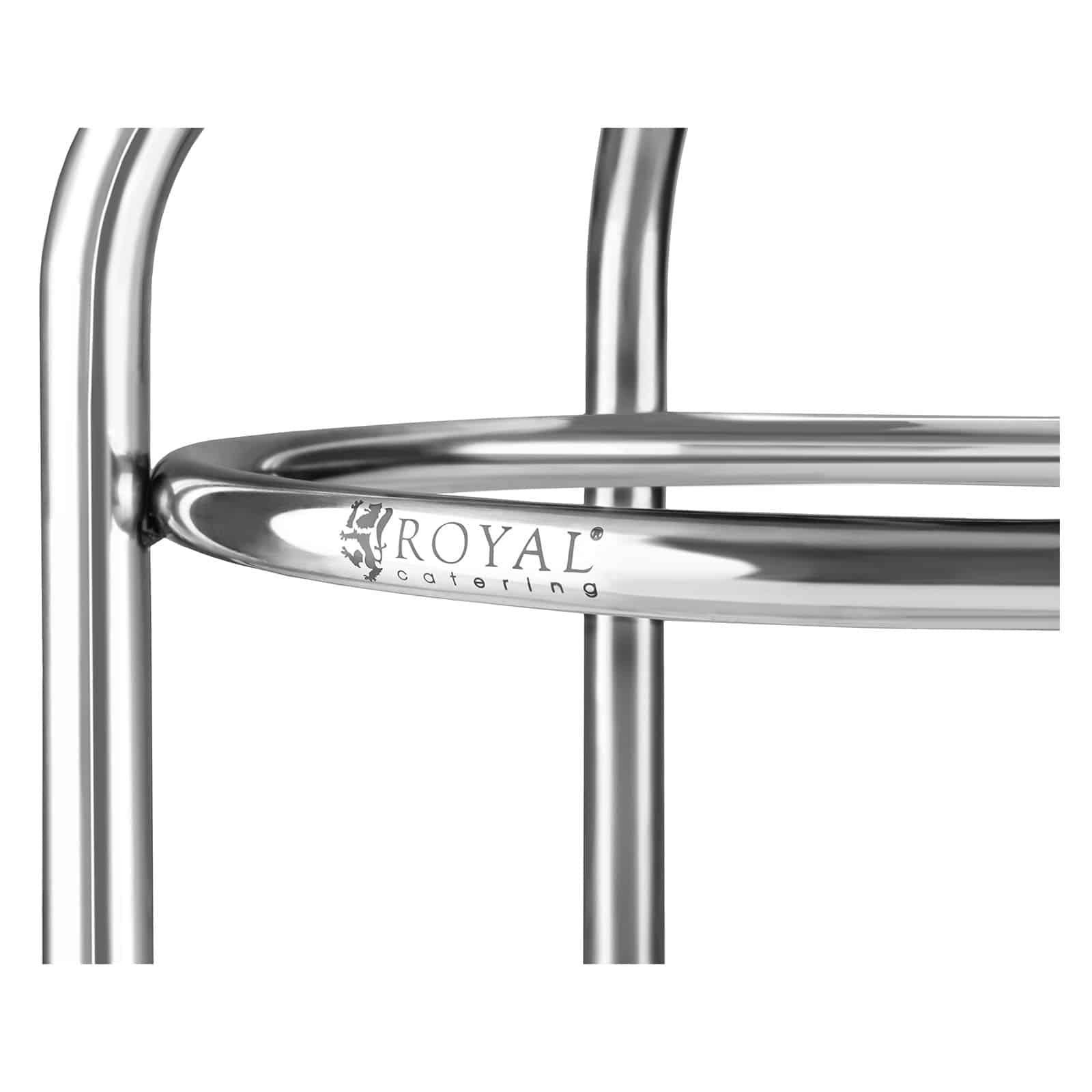 Royal Catering Tabouret INOX RCEH-40 (INOX, 29 cm de diamètre, hygiénique et Moderne, 1,6 kg, 43x37cm)