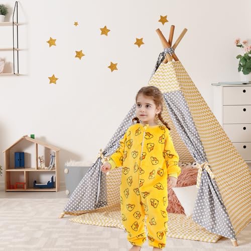 Image of MICHLEY Flannel Sleeping Sack,Baby Sleeping Bag Wearable Blankets 9M-6Y | Toddler Clothes,Unisex Pajamas, Long Sleeve,Zipper, For Autumn Winter,Suitable Girls And Boys,Warm & Breathable