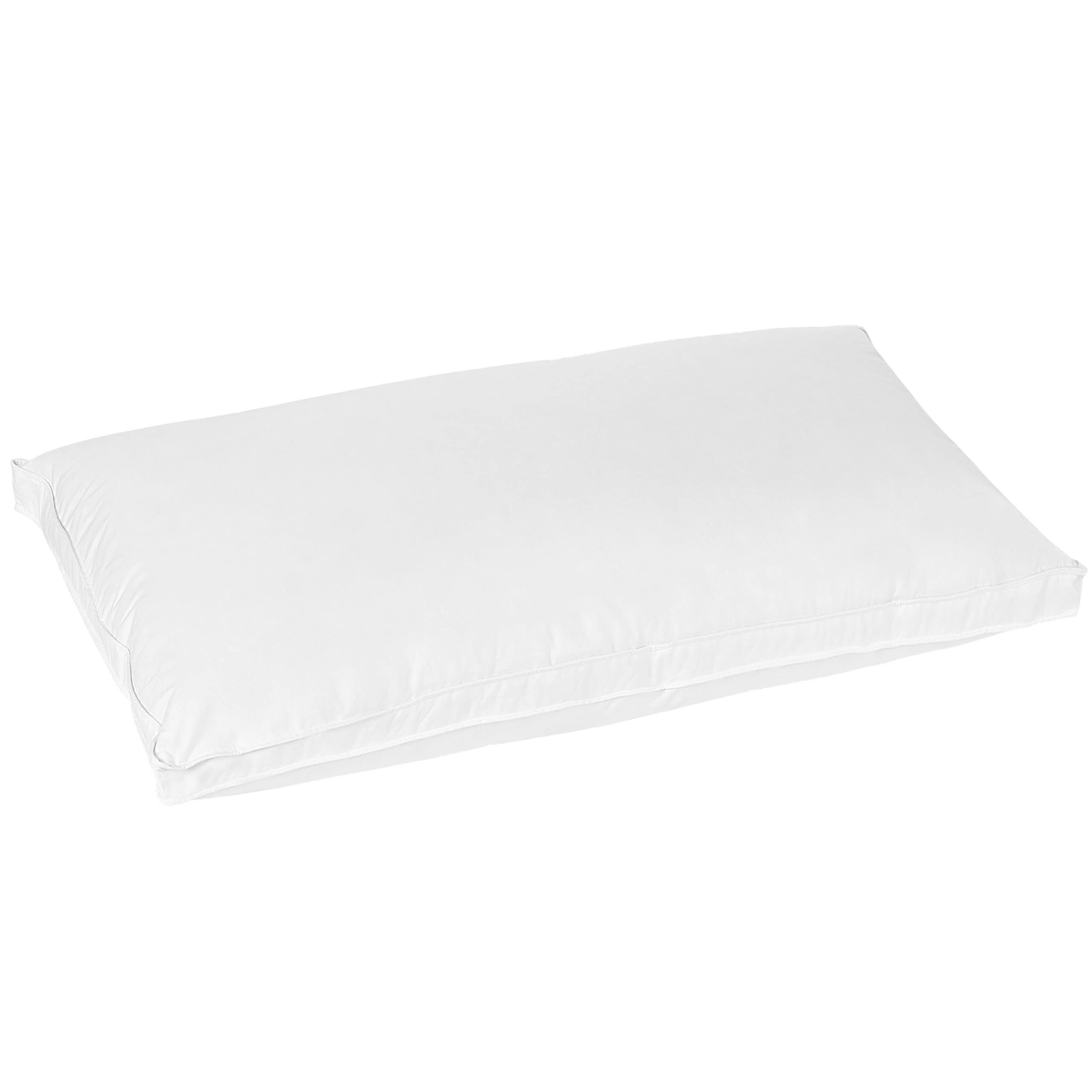 Cuscino Guanciale in Cotone e Morbida Piuma d'Anatra 40 x 80 cm Bianco