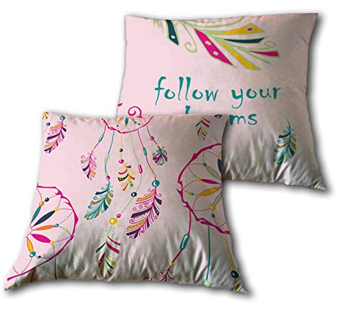 Aymax - Cojín atrapasueños (35 x 35 cm), Color Rosa