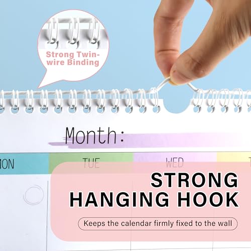 blank monthly weekly wall calendar undated monthly planner note pad for organizing home office 14534x 11534