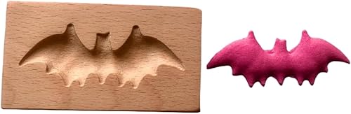 Miniatura 7 de Moldes de madera para hornear, cortador de galletas de madera tallado para Navidad, Halloween, Pascua, sellos de prensa de galletas para cocina,