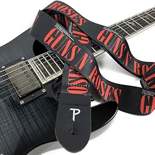Perri PLLPCPGR Inscription Guns N Roses Sangle en polyester pour Guitare - Les Beatles, Paul McCartney, John Lennon, RIngo Starr, George Harrison Perri PLLPCPGR Inscription Guns N Roses Sangle en polyester pour Guitare – Image 2