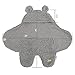BlueSnail Newborn Receiving Blanket Baby Sleeping Wrap Swaddle(0-3M, 8-13lbs,Light Gray)