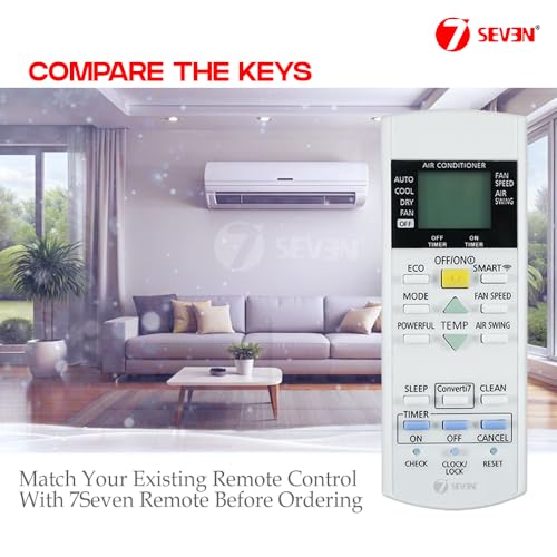 Image of 7SEVEN Compatible with Panasonic Smart AC Remote Control Original CS-NU18ZKY5W CU-NU18ZKY5W 7 in 1 Model 29J Inverter 1 1.5 2 Ton Split Air Conditioner with Wi-Fi Connect