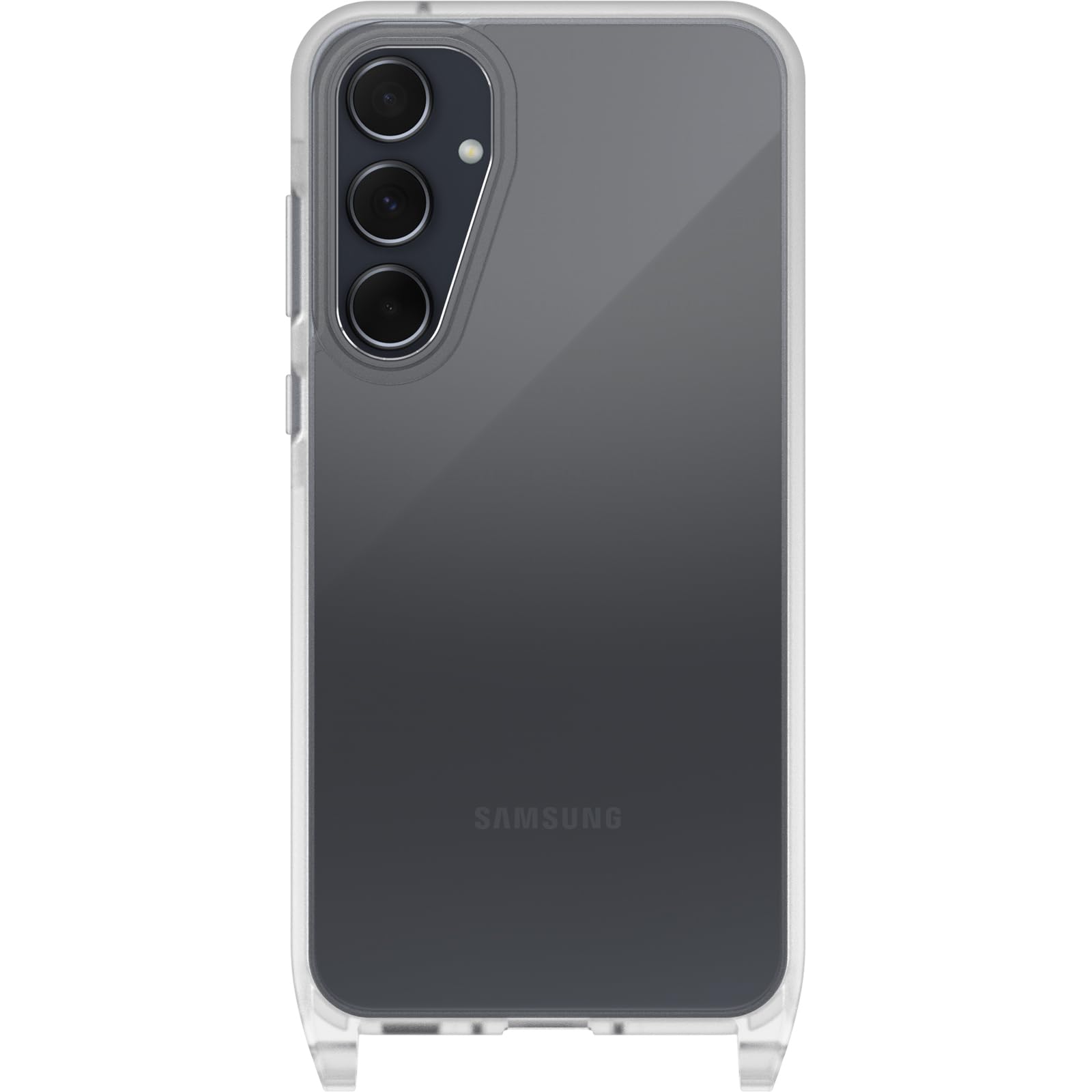 OtterBox Cover React Necklace per Samsung Galaxy A35 5G, resistente a shock con cordino a collana, adattabile e intercambiabile, testata a norme MIL STD 810G, Trasparente - Senza Retail Package