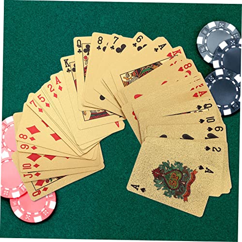 HEMOTON 3stücke Goldene wasserdichte Pokerkarten Für Partys Langlebige Spielkarten Mit Tierkreiszeichen Für Tischspiele Und Sammler – Bild 7