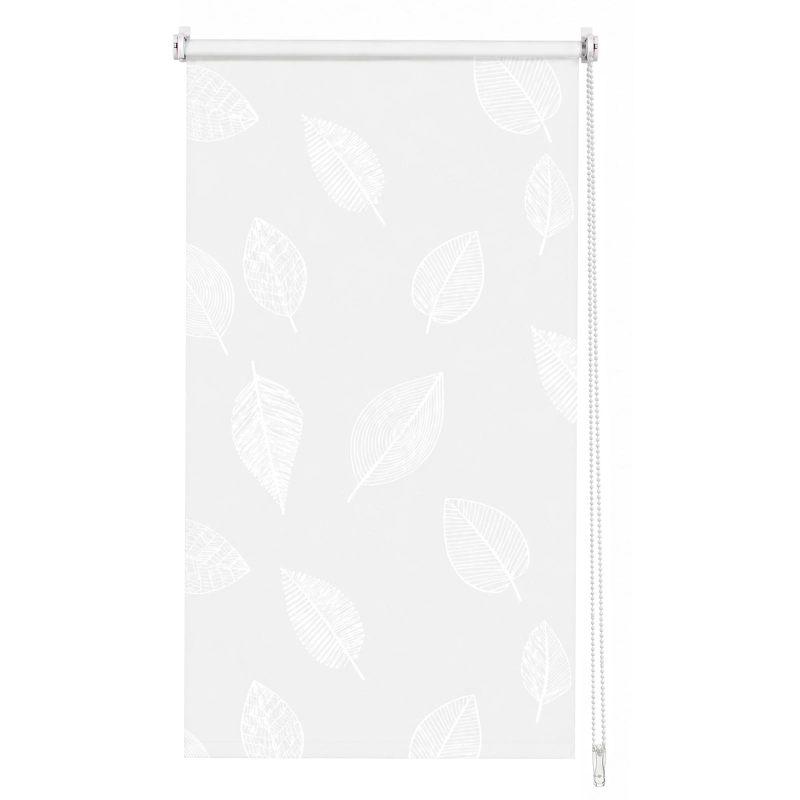 Sekey Lichtdurchlässig Rollo ohne Bohren Seitenzugrollo 100x200cm