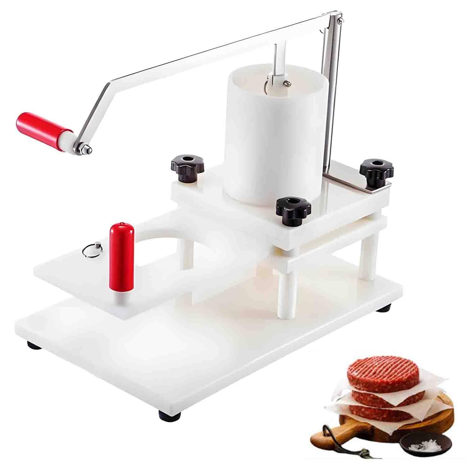KJZQXYX Commercial Hamburger Patty Maker, Manual Burger Press,with 1.5kg Hopper,Meat Forming Processor, for Burger Shops & Food Processing Plants