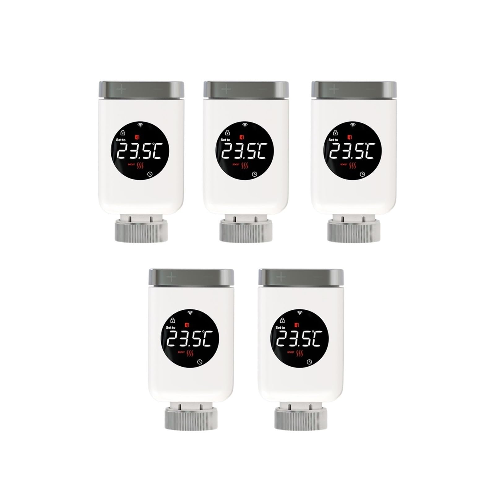 Valvola Termostatica For Radiatore Smart Wifi/ZigBee TRV Con App Programmabile E Regolatore Di Temperatura Remoto Regolazione Automatica(5 PCs zigbee)