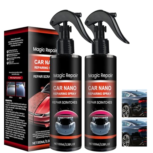 Nurafix Auto Spray Kratzer Entfernen, Scratch Remover Auto, Quick Effect Coating Agent, Kratzer Entferner Auto, Auto Kratzer Entferner, Auto-Beschichtungs- Sprays für Remove All Scratches (2PCS)