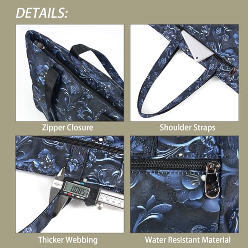 Image of CLOUDMUSIC Shoulder Tote Bag For Nurses Teachers Work Gym Travel Beach Women With Large Capacity Waterproof