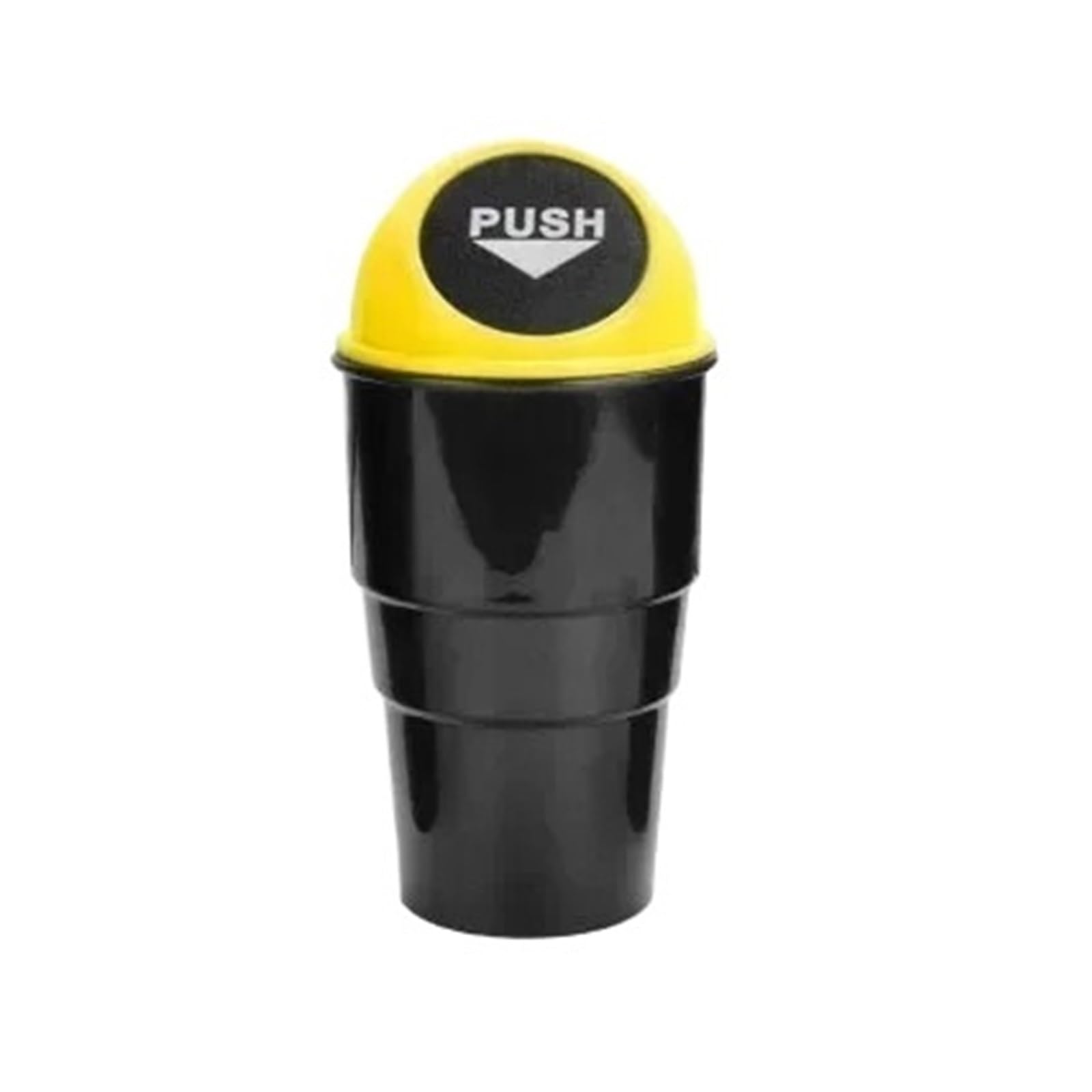 Cubo de basura para coche amarillo con estuche protector de polvo 7