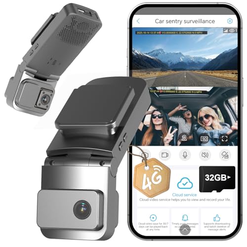 4G LTE Dash Camera with Remote View, Car Security Camera