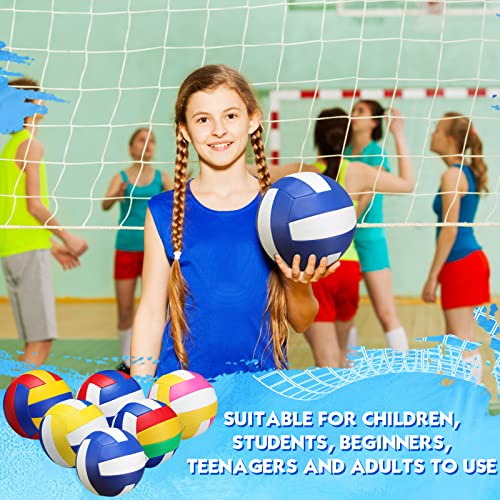 Deekin 6 Pieces Soft Volleyball Official Size 5 Volleyball Ball Colorful Volley Ball With Ball Pump For Beginner Teenager Kids Teen Youth Adult Indoor Or Outdoor Play #TOP4