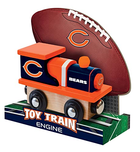Image of MasterPieces Wood Train Engine - NFL Chicago Bears - Officially Licensed Toddler & Kids Toy, Black