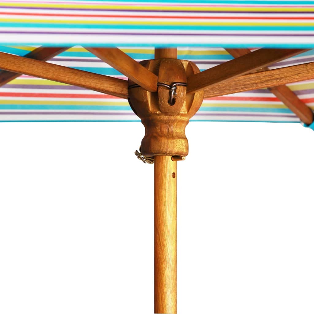 Tavolo da picnic per bambini con ombrellone, 79 x 90 x 60 cm, in legno massello di acacia