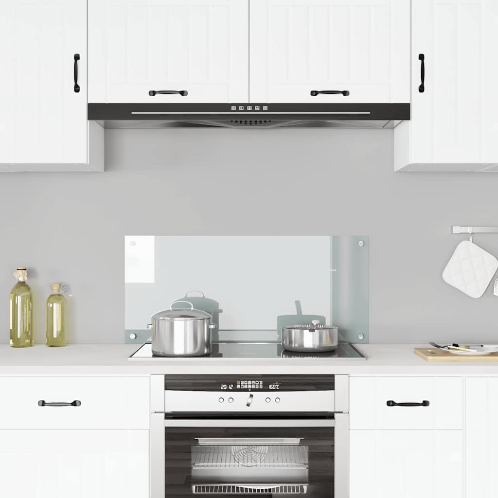 Solivagant Paraschizzi per Cucina Trasparente 90x40 cm in Vetro Temperato,Trasparente,6.13kg