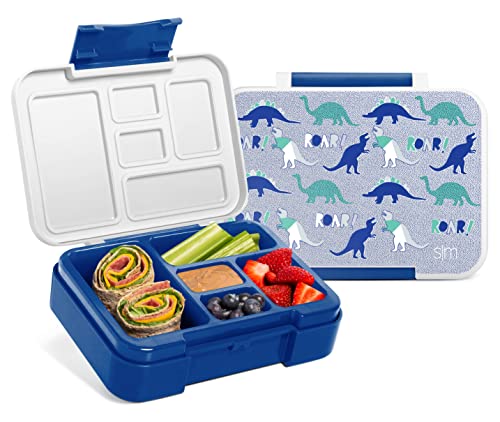 Simple Modern Bento Lunch Box for Kids | BPA-Free Leakproof Lunch Container for Girls, Boys, Toddlers with 5 Compartments | Porter Collection | 30oz | Dinosaur Roar
