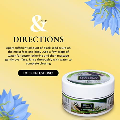Herboganic Black Seed Herbal Facial Scrub | Cleanses, Rejuvenates And Nourishes Skin | Moisturizing Body Scrub | Facial Scrub For Women | Natural Body Scrub Exfoliator | All Natural | 5.30 Oz #TOP4