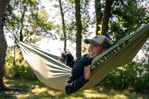 Klymit Camping Hammock 400 lb. Capacity with Heavy Duty Straps and Caribiners - Navigator Series - Pink - Image 5