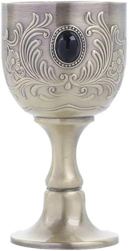 Kopida Copas de vino vintage medieval retro decorativas en relieve adornos para cocina, hogar, bar decoración