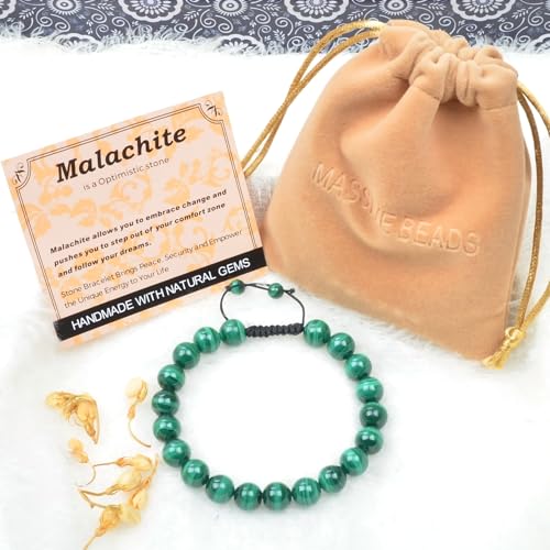 Massive Beads Handmade Yoga Natural Stone Crystal Healing Power Energy Gifts for Unisex Adult Bracelet Macrame Adjustable4