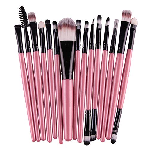 15PCS Makeup Brushes Set Eye Shadow Foundation Powder Eyeliner Eyelash Lip Brush #B001
