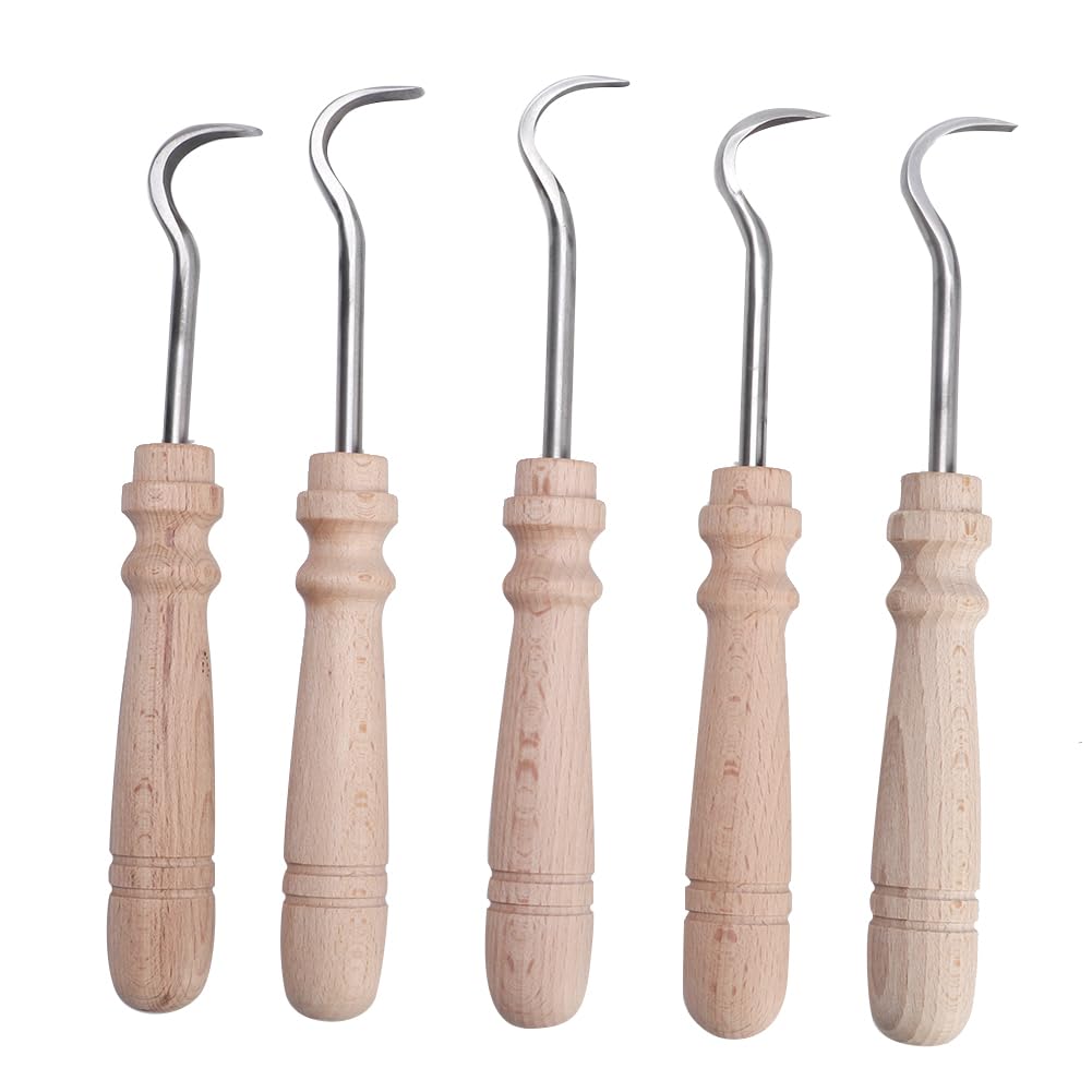 Set di attrezzi per bonsai, in acciaio inox ad alta durezza, kit da potatura da 5 pezzi, per gli appassionati di giardino, durevole, resistente all'usura, con custodia, compatto, portatile