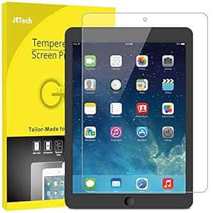 JETech Screen Protector for iPad (9.7-Inch, 2018/2017 Model, 6th/5th Generation), iPad Air 1, iPad Air 2, iPad Pro 9.7…