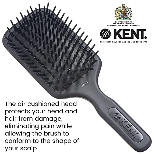 Kent Ah6G Airhedz Pro Extra Large Pin Hair Brush (Fat Pin, Grey) #TOP4