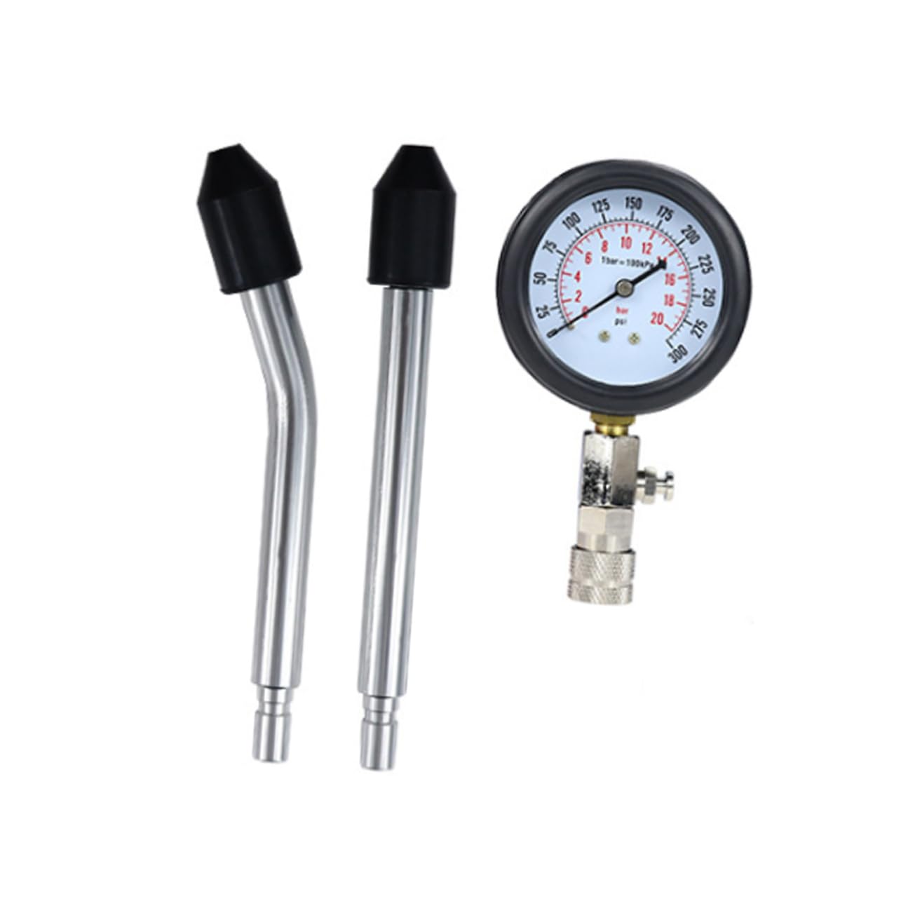 GLEAVI Compression Tester Kit for Car Motorcycle Accurate Cylinder Pressure Gauge with Quick Coupling Readings for Petrol Engine Diagnostics Red