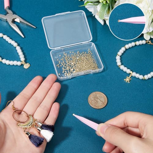 Image of CREATCABIN 400Pcs Real 24K Gold Plated Chip Solder Brass Solder Chips Flux for Jewelry Precut Tiny Ultra Low Temp Easy Welding Solder Square for DIY Jewelry Making Repair Electronic Soldering 2x2mm