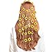 Sucrain 1pcs Flower Hippie Headband Floral Crown Summer Sunflower Hair Accessories for 70 s Bohemian Costumes Style for Women(Yellow)