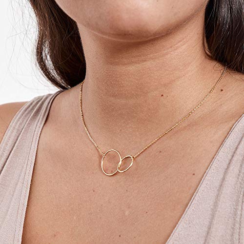 Thinking-of-You-Gift-Necklace-Inspirational-Quote-Condolence-Cancer-2-Interlocking-Circles - DumpADate.com