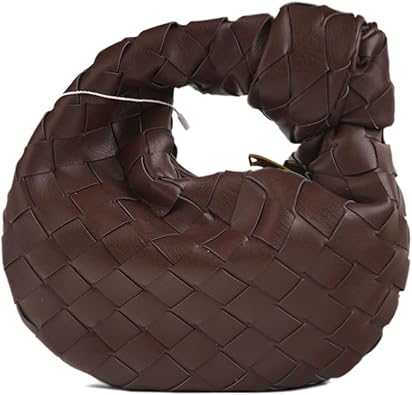 Yatemiole Mini Handheld Cloud Bag,Handwoven Handheld Clutch with Zipper Closure,Wristlet for women