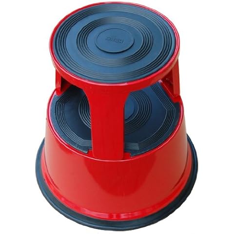 DESQ 60065.03 Mobiler Tritthocker aus Metall erhältlich Grau/Schwarz/Blau/Rot Cover