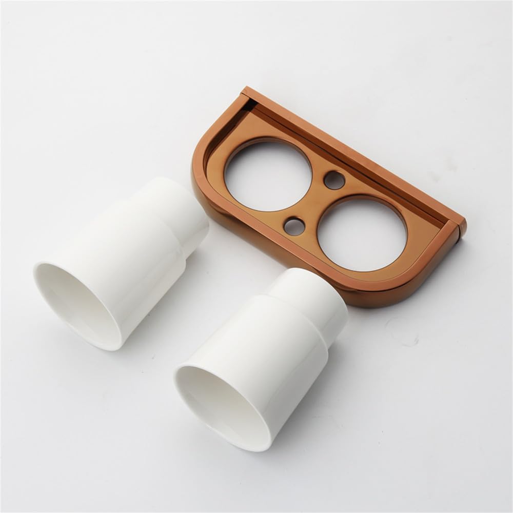 Accesorios de baño de Oro Rosa, Cepillo de baño de latón Macizo, Soporte de Papel, jabonera, Estante de Toalla, Kit Combinado de Montaje en Pared, Juego 02