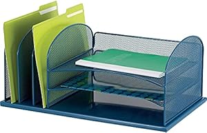 Safco Onyx-Netz 3 Fächer Schreibtisch-Organizer