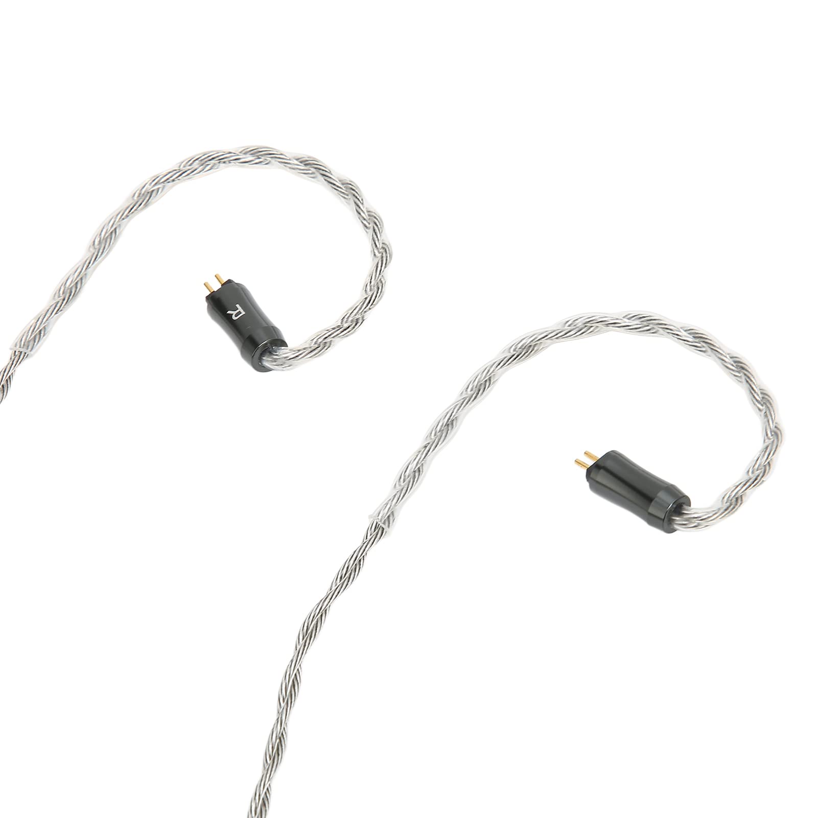 Cavo di ricambio per cuffie in rame placcato argento per un'eccellente qualità del suono, design a 4 fili, connettore da 4,0 mm, lunghezza 1,2 m